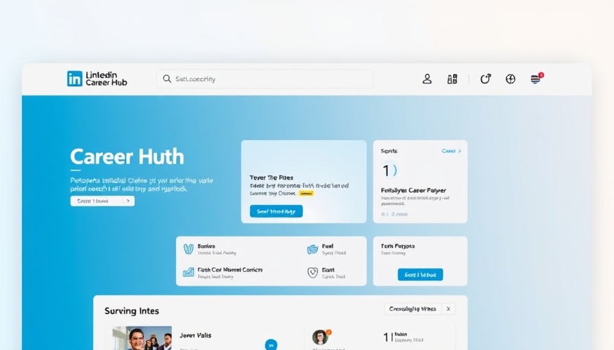 LinkedIn Career Hub interface with career path tools.