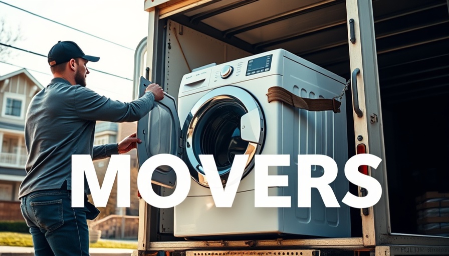 Movers load washing machine into truck, social media marketing trends.