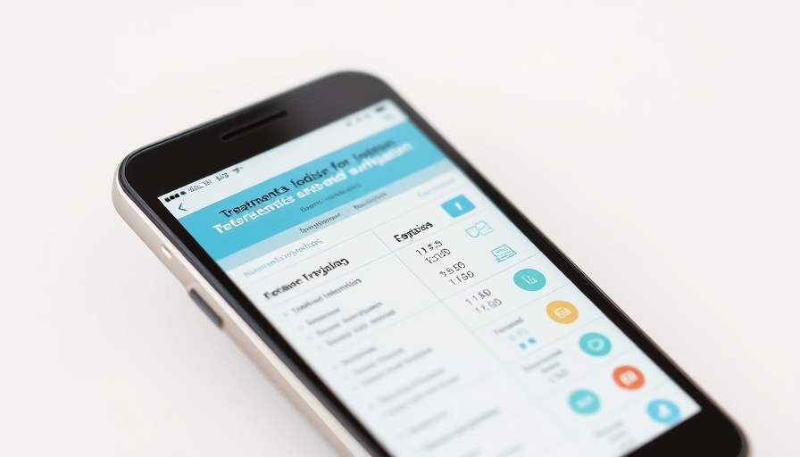 Phone screen showing medical chart for Treatment of Complications of Emesis and Purgation.
