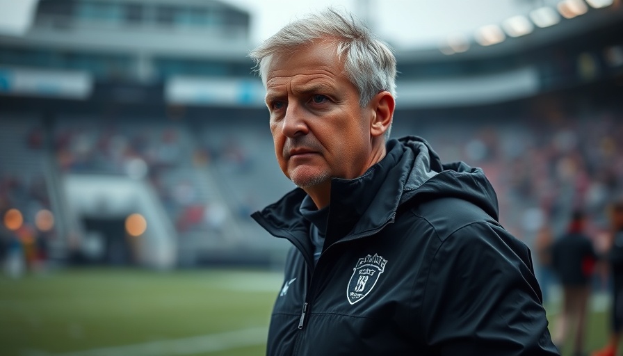 Sports coach in a black jacket on a field, Currie Cup URC Season Strategy.