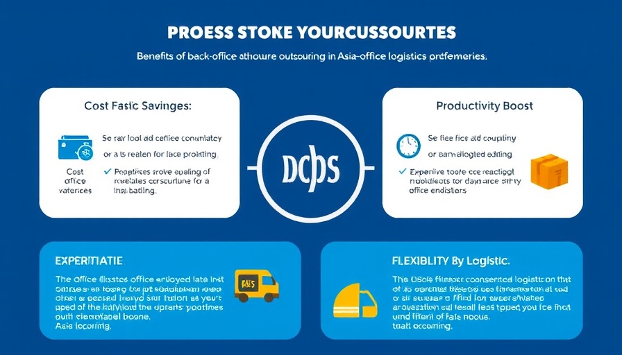 Infographic on benefits of back-office outsourcing in Asia-Pacific logistics firms.