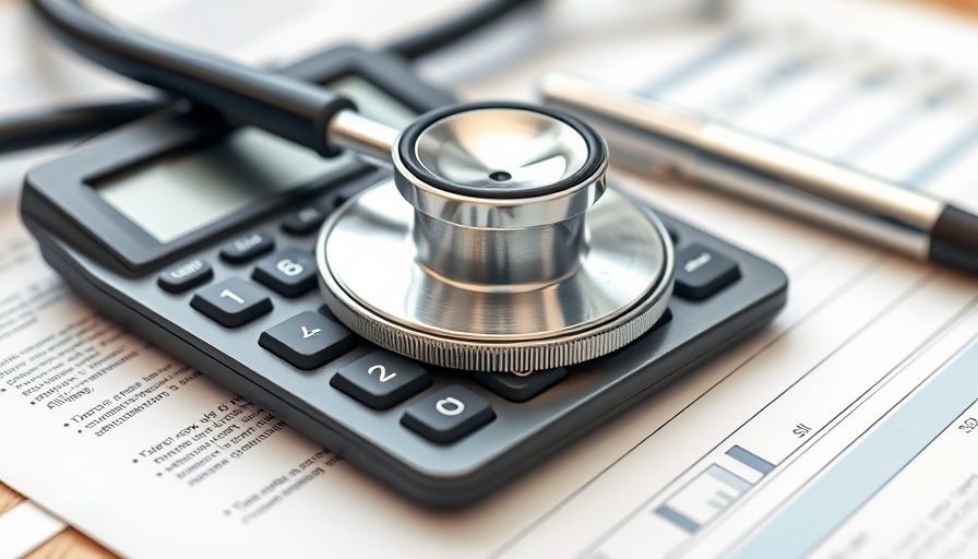 Stethoscope on calculator, symbolizing AI Concierge Services in Healthcare.