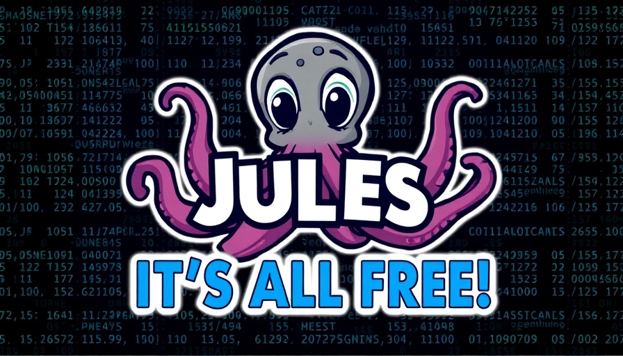 Jules Google AI Update graphic with octopus logo and bold text.