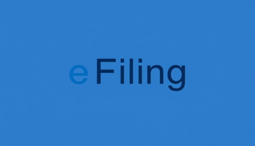 eFILING logo in blue and white, representing digital filing