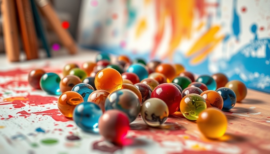Mindful marble art for kids with colorful abstract patterns.