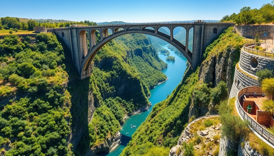 Scenic view of Africa's coolest bridges spanning lush gorge
