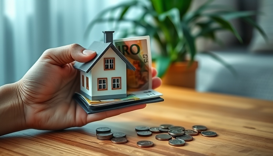 Close-up of model house, wallet, and Euros, symbolizing repo rate cuts.