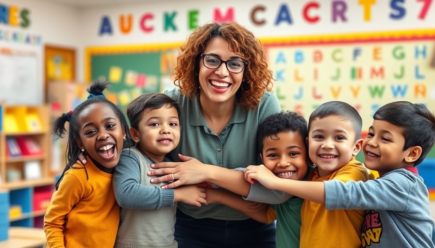Joyful classroom scene celebrating diversity in education.