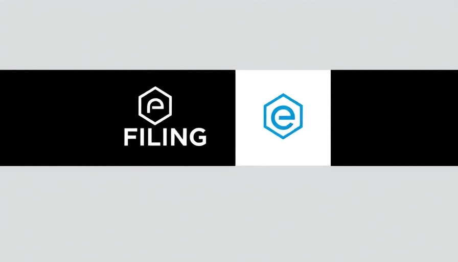 e-Filing logo, sleek blue and white design