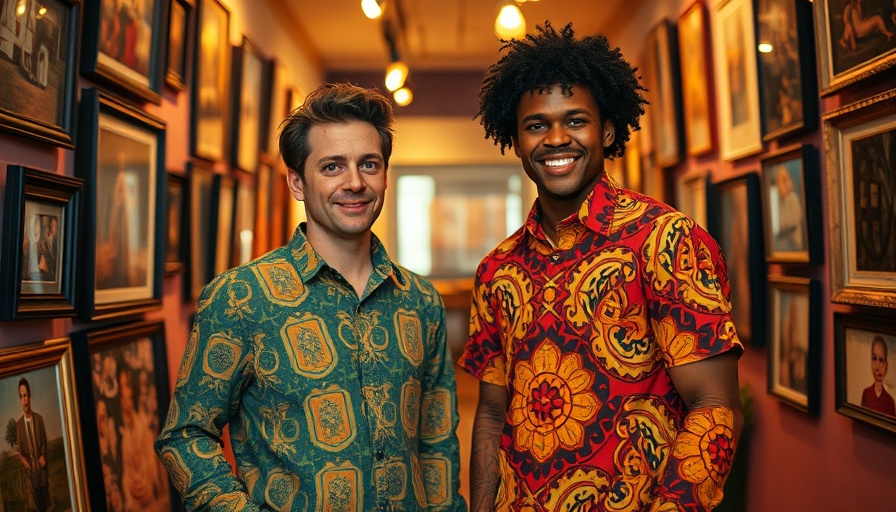 People with artwork in background, Vantara Wildlife conservation.