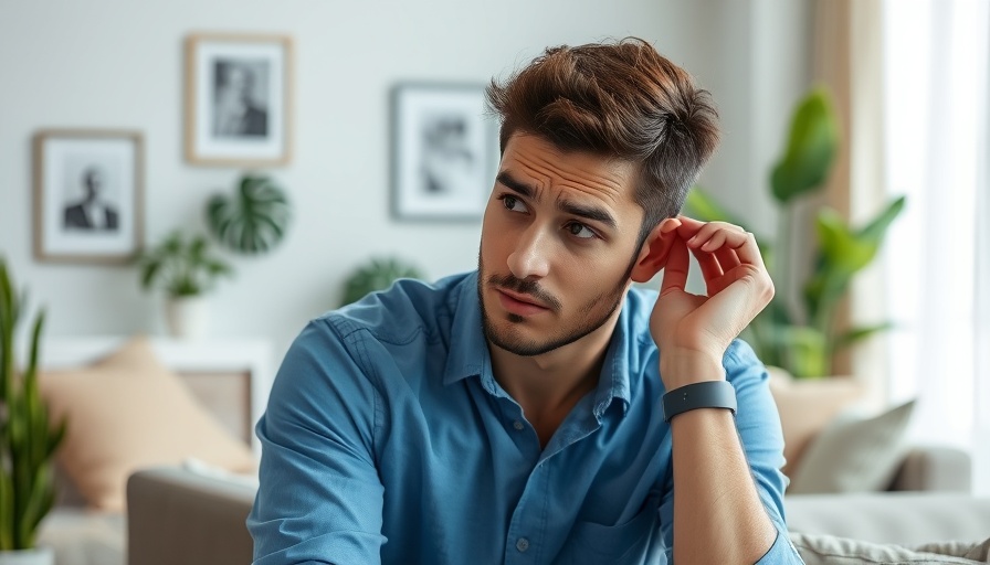 Young man experiencing common dizziness disorder at home
