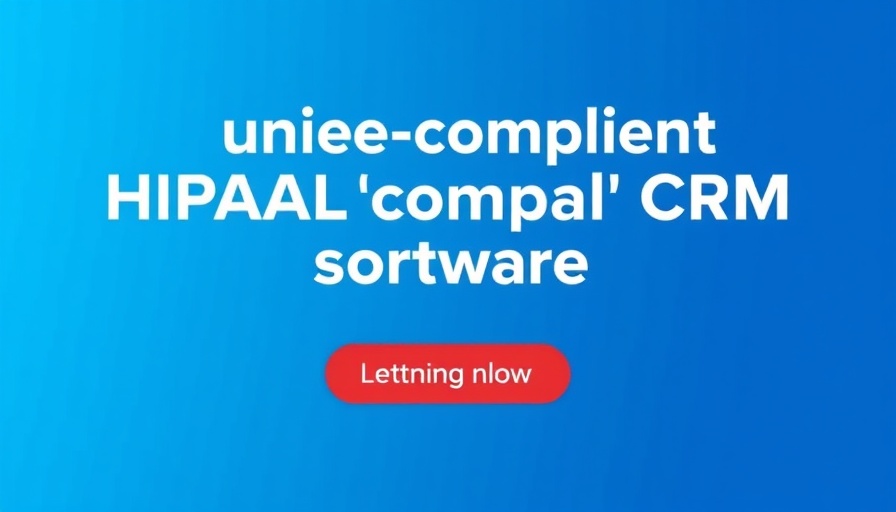 Modern ad for Healthcare CRM Compliance with HubSpot offering.