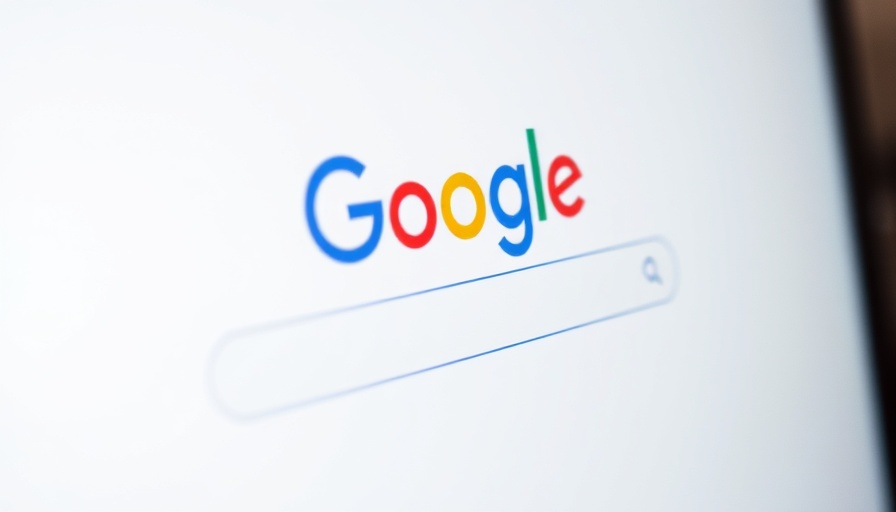 Google homepage display on a computer screen, minimalistic design.