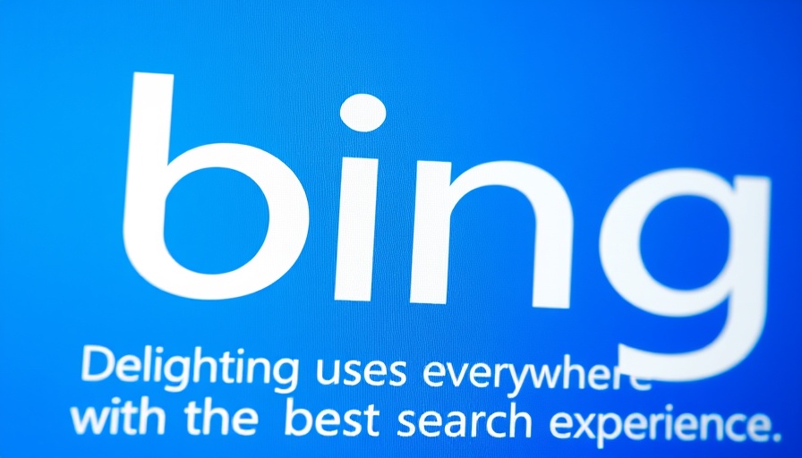 Bing logo on a blue background, highlighting search experience.