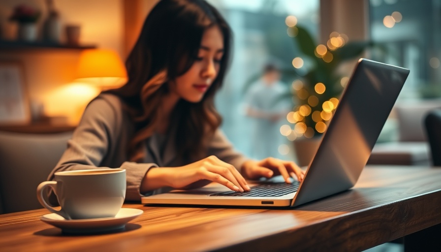 Focused woman typing on laptop for best copywriting tips.