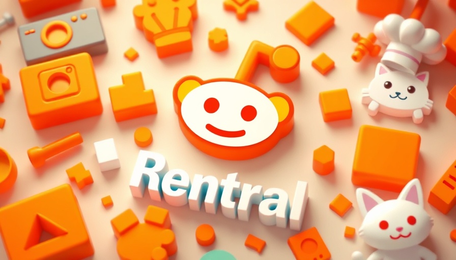 Reddit logo with vibrant orange 3D icons for email marketing tactics