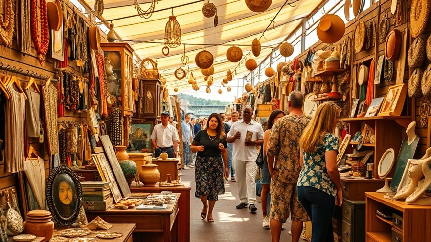 A vibrant Randburg flea market stall filled with vintage treasures and collectibles.