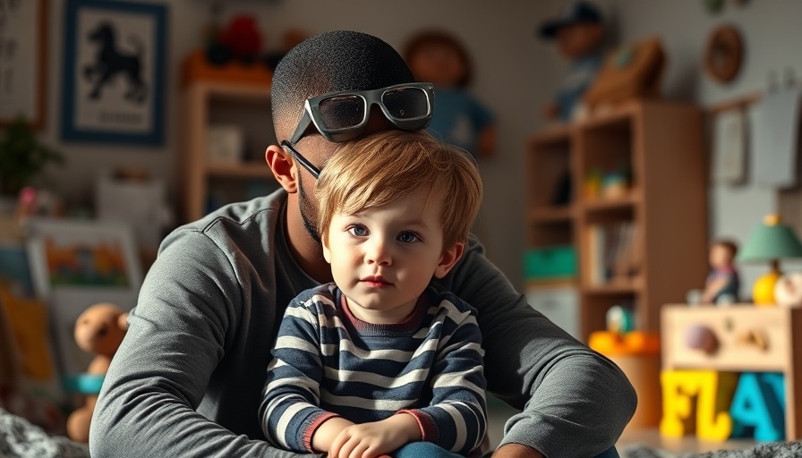 Father's role in parenting autistic kids, intimate father-son moment.