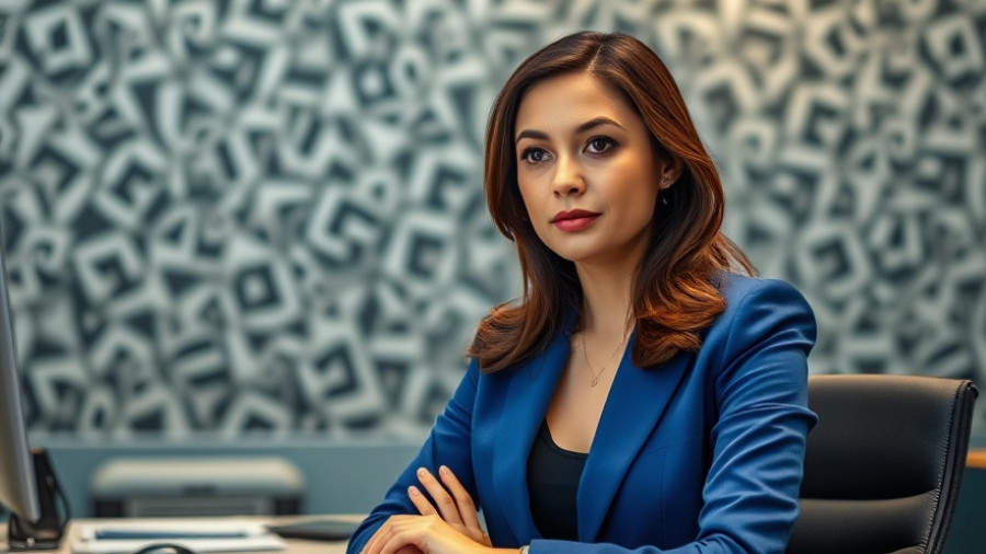 Professional woman in an office setting discussing neurodivergent parenting support.