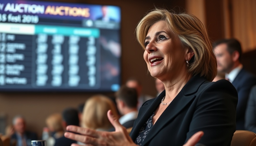 Auction presenter discusses item prices at Florida's biggest estate sale.