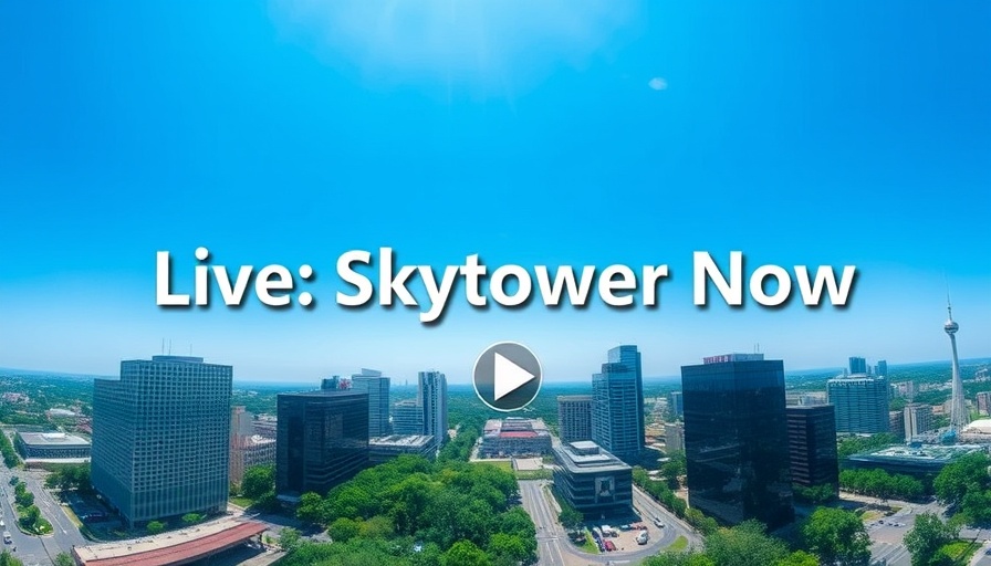 Florida weather forecasts showing cityscape under clear skies.