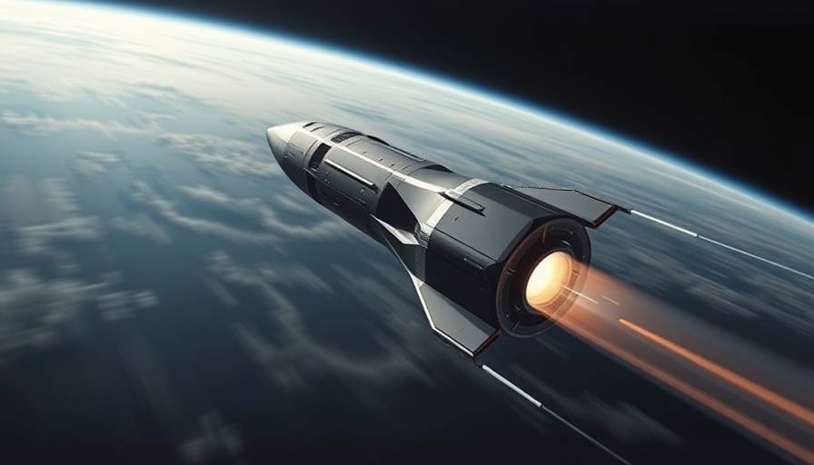 SpaceX Starship Test Flight: Blurred dynamic space scene.