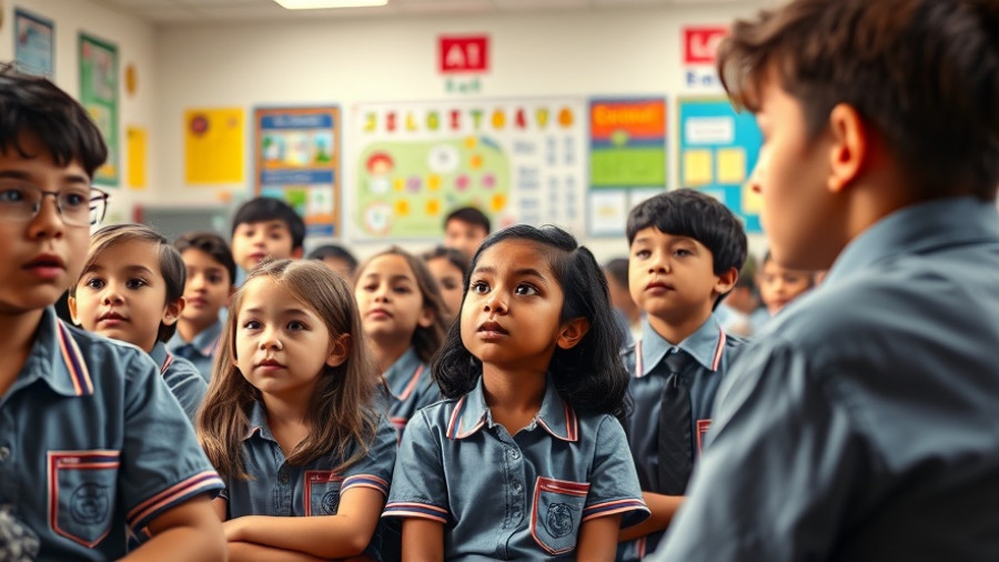 Classroom vaccine mandate townhall in Florida school setting.