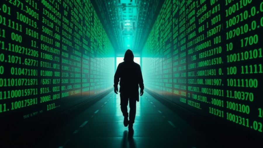 Digital corridor exploration; manifest money out of thin air theme.