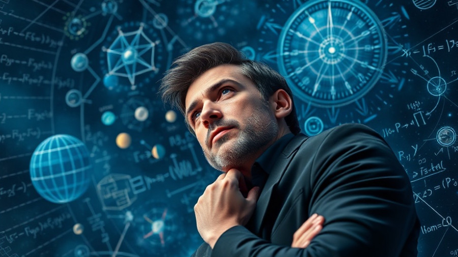 Man reflects on cosmic elements and physics, exploring 'What the stars reveal about your birthday'.