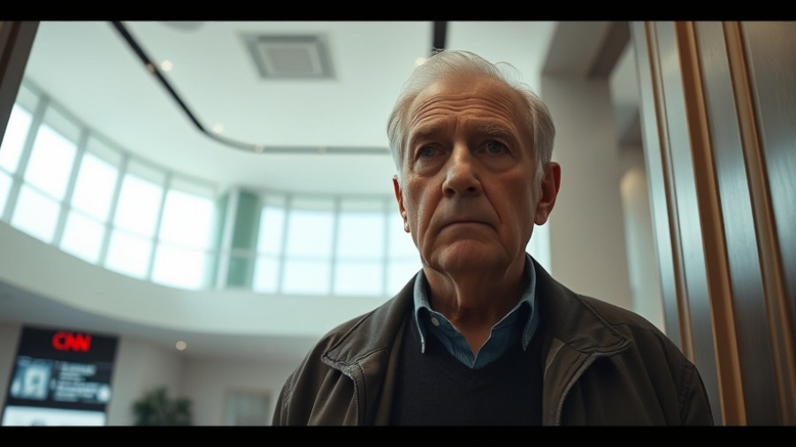 Man in doorway in modern room, Austin Tice Confrontation.