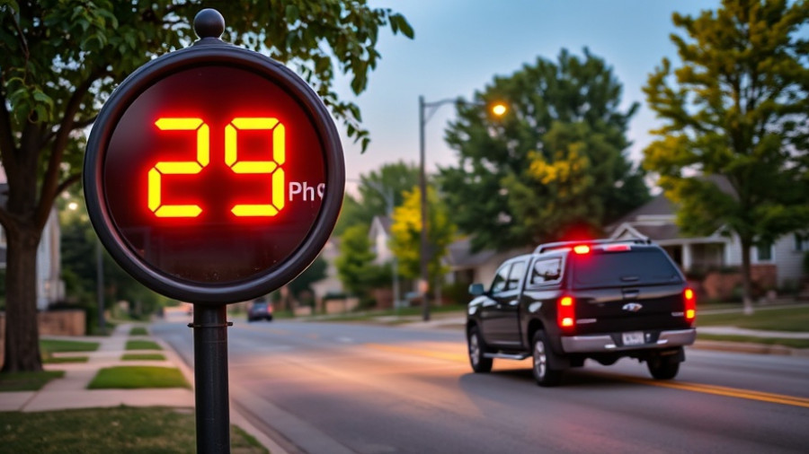 Orange County intersection safety upgrades with digital speed sign.