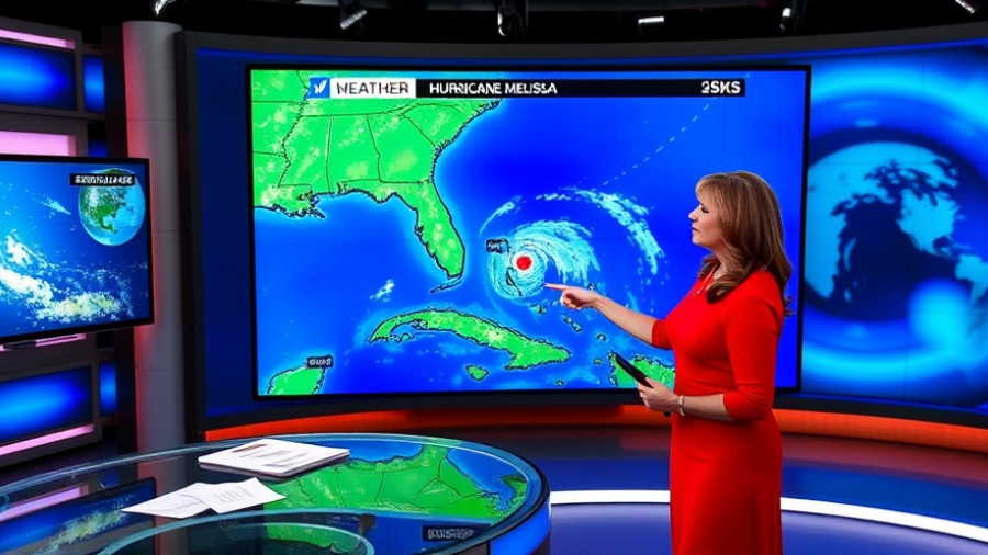 Weather update on Hurricane Melissa's expected track with forecast data.