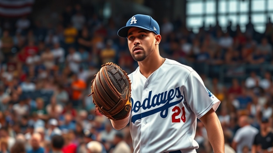 Dodgers player in World Series Game 7 showing determination.