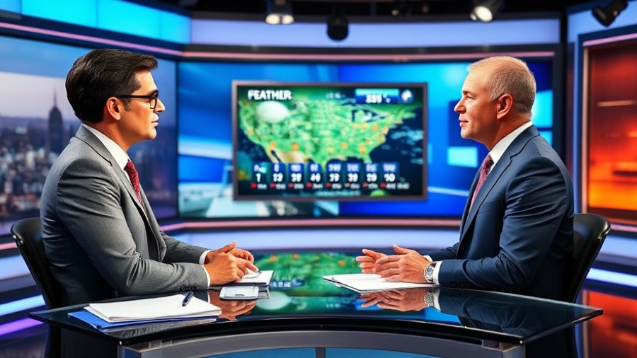 Orlando News anchors in studio with weather screen.