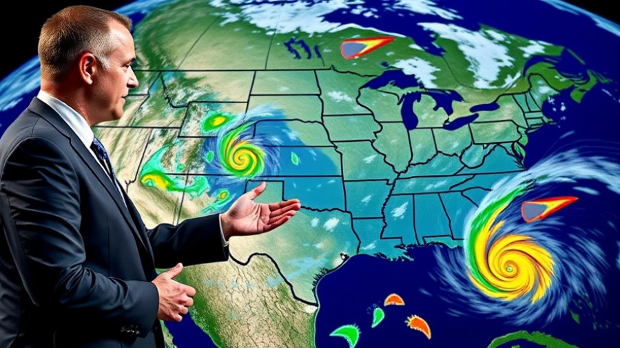 Weather forecaster discusses Orlando news with radar map.