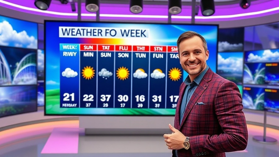 Morning Weather Updates in Orlando, colorful forecast screen with smiling presenter.