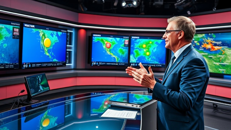 Orlando weather update by meteorologist, broadcast studio.