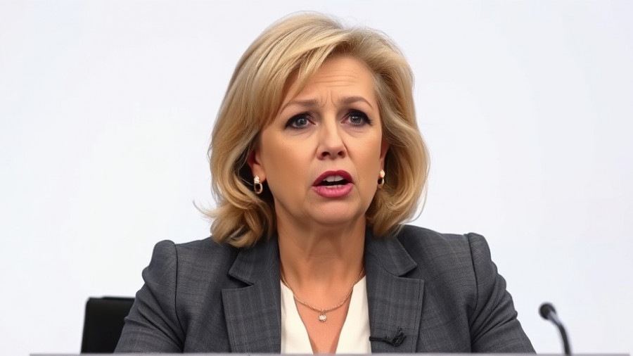 Middle-aged woman at news desk discussing the Importance of Pokrovsk in Ukraine-Russia Conflict.