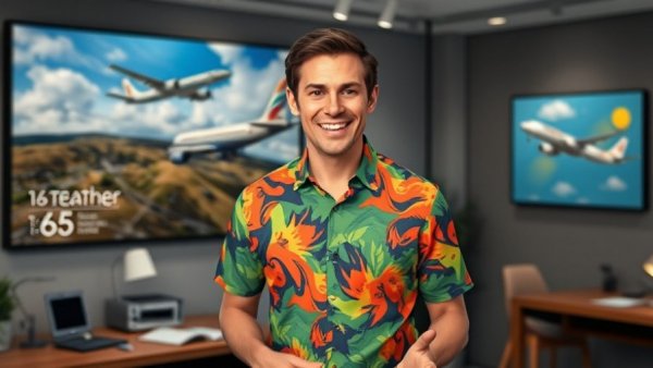 Meteorologist giving Orlando Weather Updates with a smile in an office.