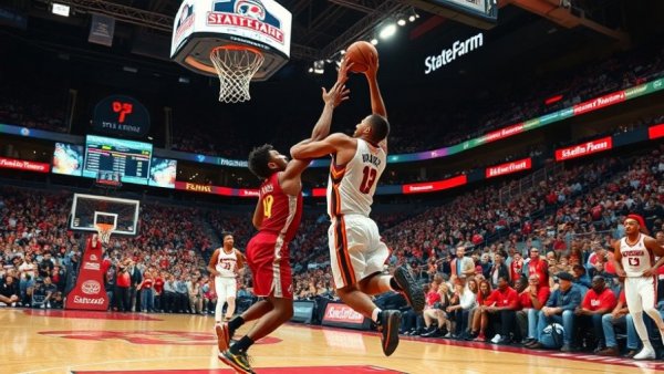 Atlanta Hawks player shoots over Orlando Magic defender in victory