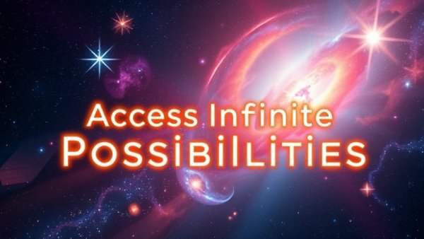 Cosmic-themed poster for guided meditation with galaxy background.