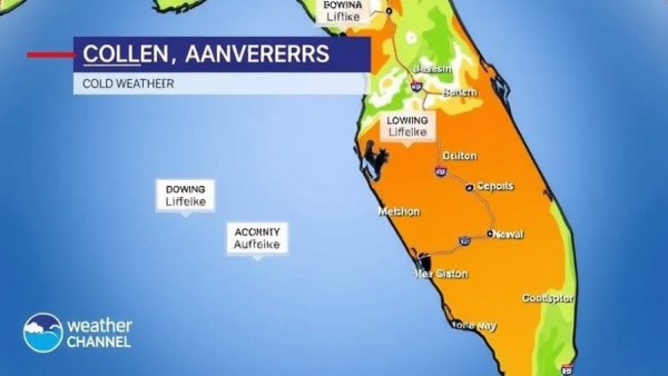 Animated Florida map with cold weather advisories for Orlando News.