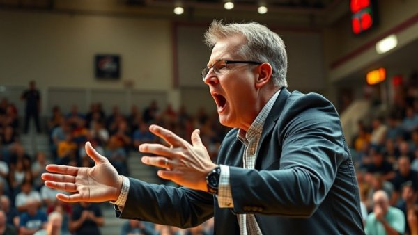 Florida State basketball rivalry coach directing game.