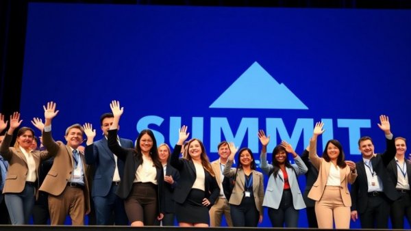 Health Innovation at MAHA Summit attendees waving on stage.