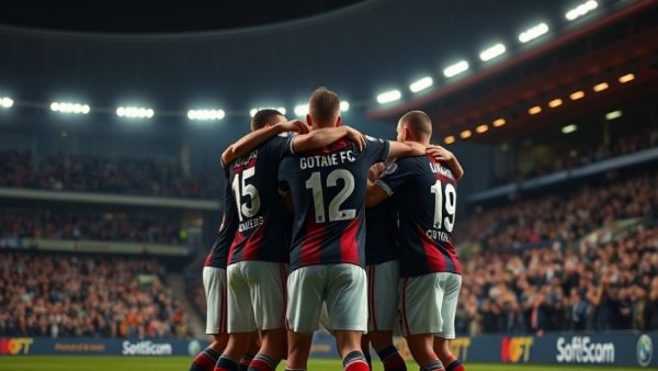Orlando Pride Semifinal Loss: Gotham FC players celebrate in stadium.