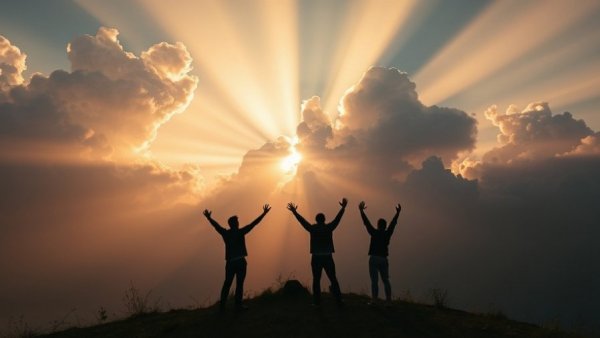 Manifest money frequency inspiration under dramatic golden sky.