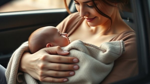 Mother gently holding newborn, Indiana hospital maternal care incident.