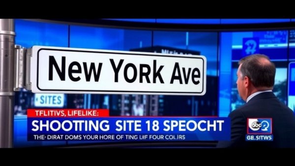 DeLand Shooting Incident news graphic with street sign and man.