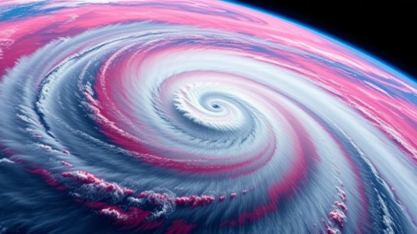 Vivid satellite image of Bomb Cyclone affecting Northeast with snow.