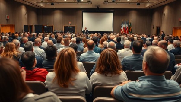 Audience at Trump Presidential Library meeting in Hialeah.